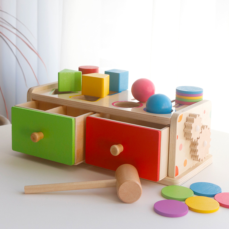 Wooden Blocks Stacking - Giocattolo Montessori in Legno per Bambini: