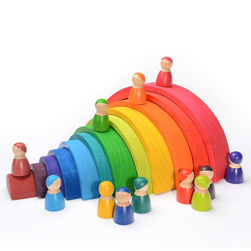 Wooden Blocks Stacking - Blocchi di costruzione in legno a