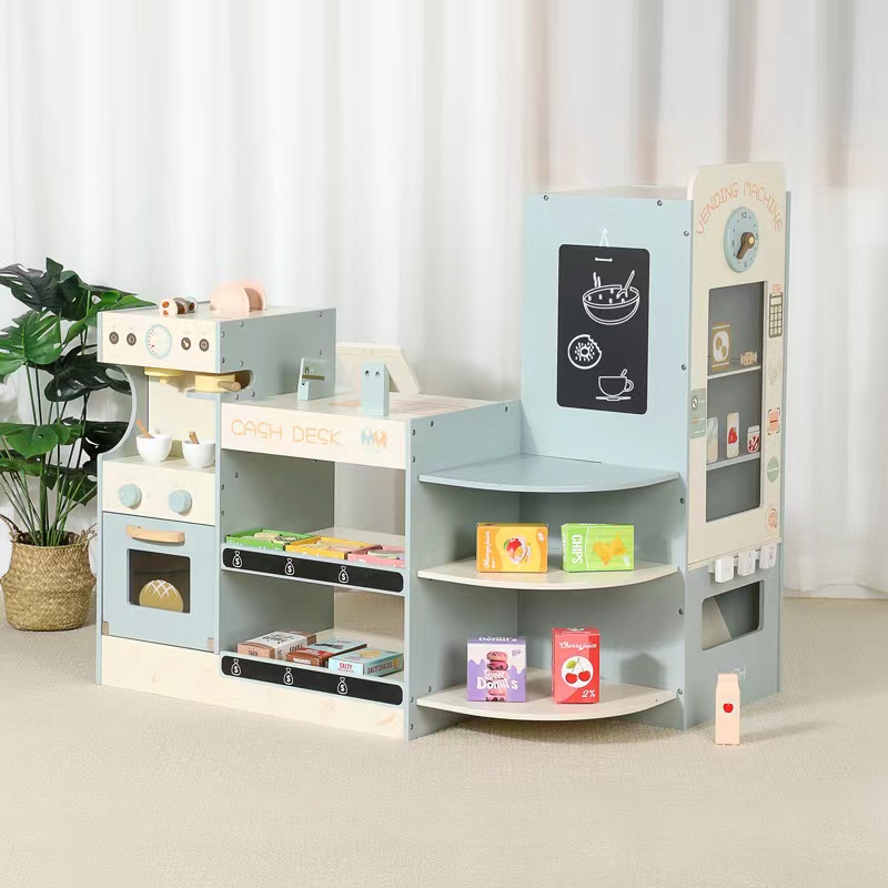 Toy Cash Register - Set Gioco in Legno per Bambini: