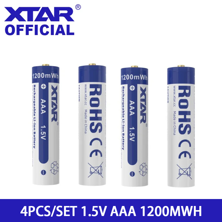 Kids Toys Deals - XTAR 4PCS 1.5V AAA Batteria 1200
