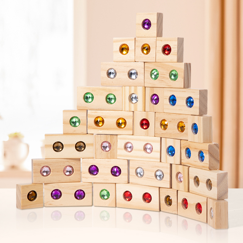 Blocchi fai-da-te Giocattolo a - Wooden Blocks Stacking recensione e prezzo