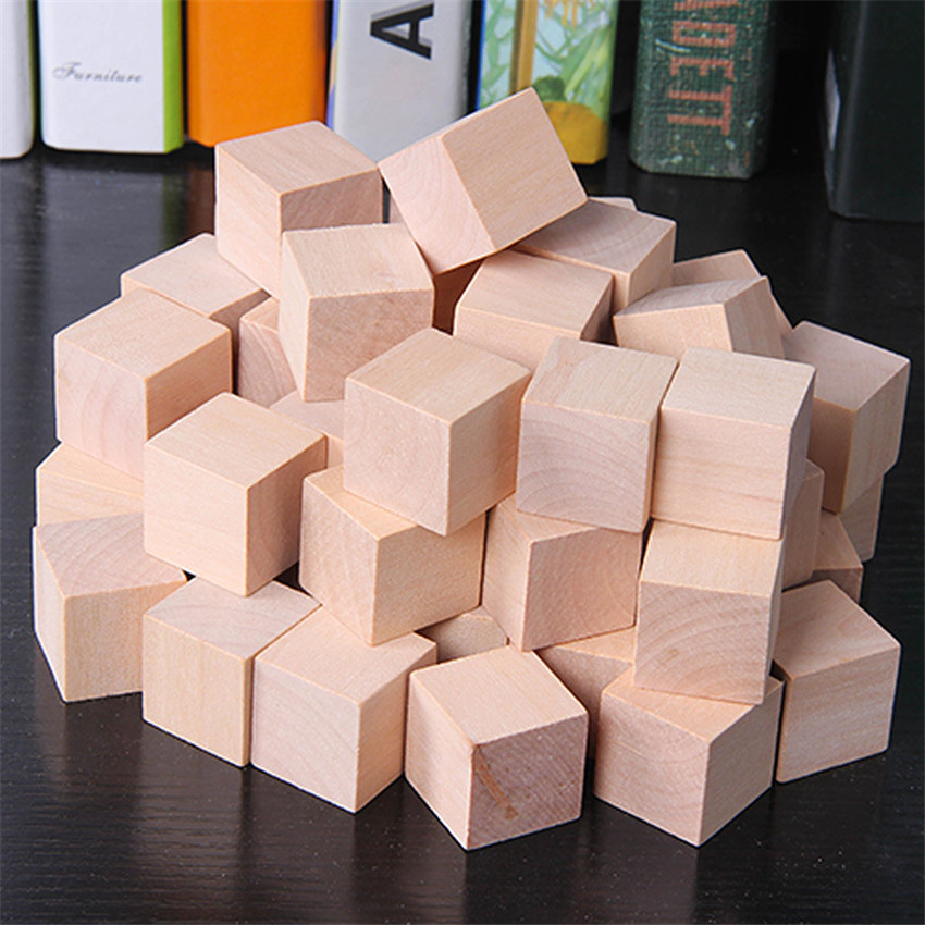 30 Pz/lotto 2X2CM In Legno Col - Wooden Blocks Stacking recensione e prezzo