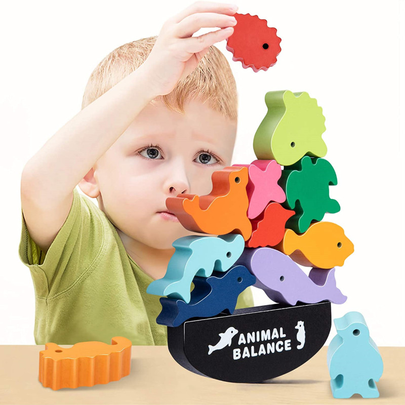 Nuovi bambini Montessori blocc - Wooden Blocks Stacking recensione e prezzo
