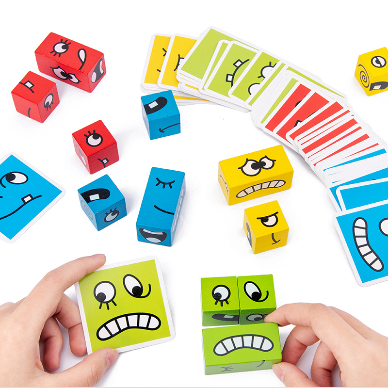 1 pz espressioni abbinamento P - Wooden Blocks Stacking recensione e prezzo