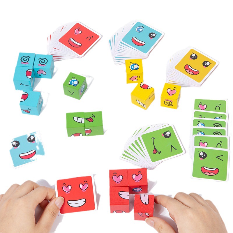 1 pz espressioni abbinamento P - Wooden Blocks Stacking recensione e prezzo