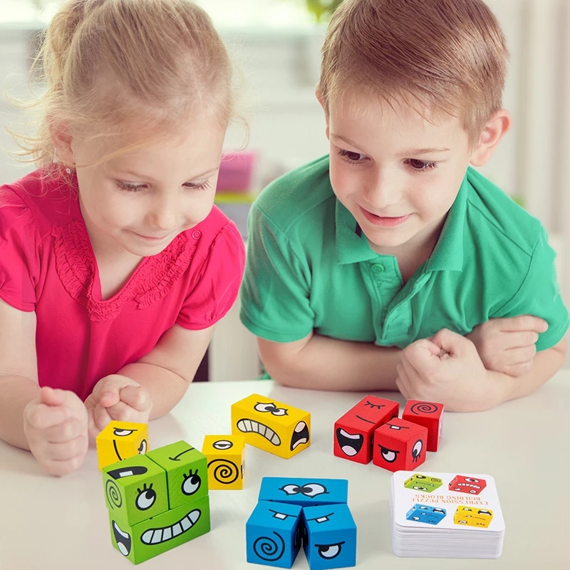1 pz espressioni abbinamento P - Wooden Blocks Stacking recensione e prezzo
