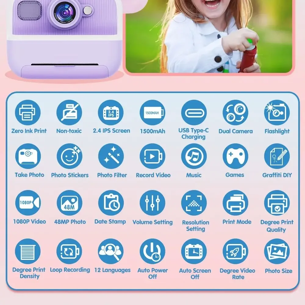 Fotocamera Istantanea Mini per - Kids Toys Videos recensione e prezzo