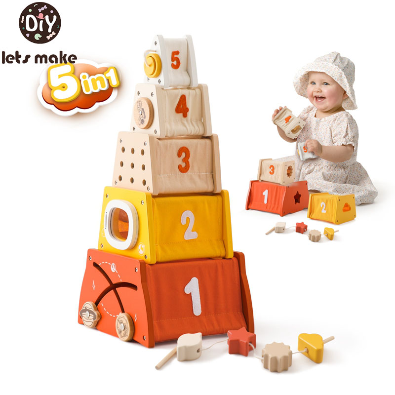 Bambini giocattoli Montessori  - Wooden Blocks Stacking recensione e prezzo